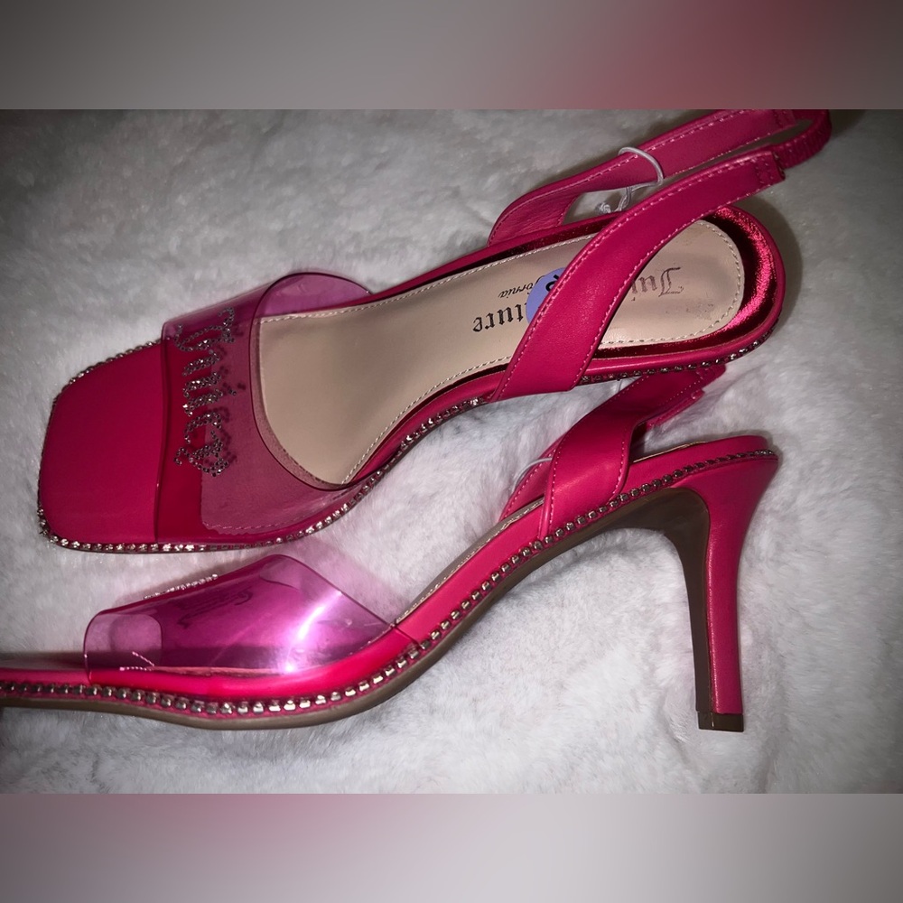 Y2K Juicy Couture Greysi Lucite Strap Dress Sandals - Picture 3 of 7